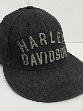 Harley-Davidson Fitted Hat, Washed Gray, Adult Size Small, Licensed (97791-23VM)